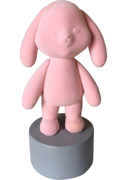Tavşan Figürin Tavşan Figürü Reçine Heykeli Kitaplık Masaüstü Ev Dekoru Pembe Standı (Yurt Dışından)