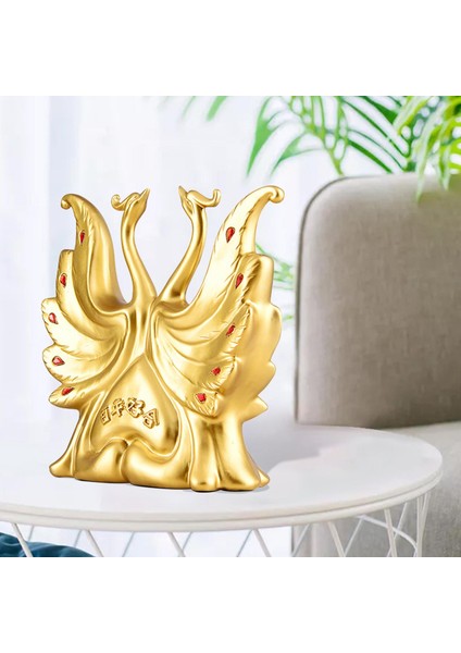 Swan Heykel Reçine Heykelcik Sanat Zanaat Heykeli Masaüstü Ev Oturma Odası Altın (Yurt Dışından) indirimleri