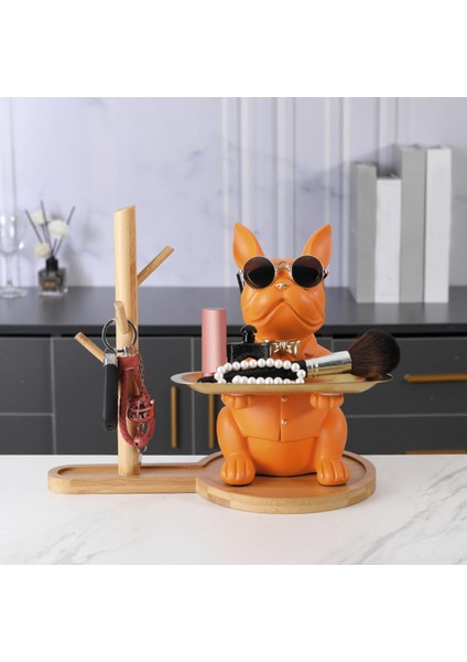 Şık Heykel Heykel Mücevher Anahtarları Tutucu Tepsisi Organizatör Dekor Hediyesi Turuncu (Yurt Dışından) fiyatları