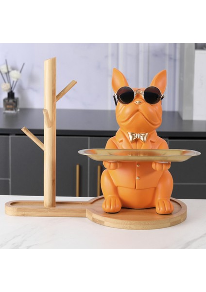 Şık Heykel Heykel Mücevher Anahtarları Tutucu Tepsisi Organizatör Dekor Hediyesi Turuncu (Yurt Dışından) modelleri