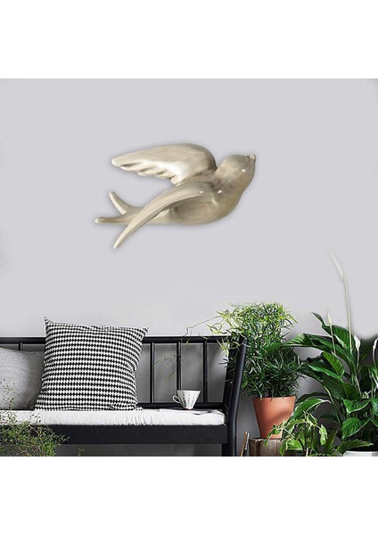 Uçan Kırlangıç ​​duvar Sanatı Heykelleri Vintage Dekorasyon Yatak Odası L Gri (Yurt Dışından) modelleri