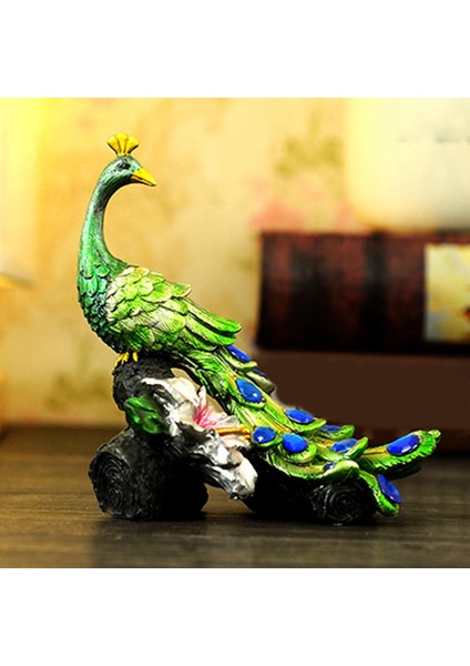 Peacock Figürin Peacock Stump Heykel Kabini Tv Standı Dekorasyon (Yurt Dışından) indirimleri