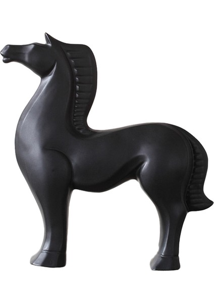 Hayvan Heykeli Modern Basit At Figürinler Ev Dekorasyonu Için Heykel Siyah 11X9.8X3IN (Yurt Dışından) fiyatları
