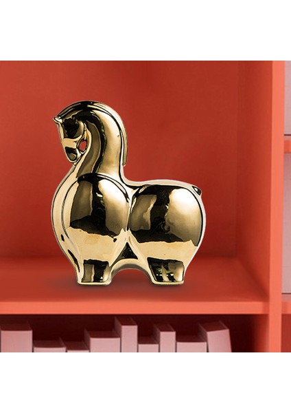 At Heykeli Heykelcik Hediyesi Masaüstü Masa Merkezi Kitaplık Altın Için Yaratıcı (Yurt Dışından) modelleri