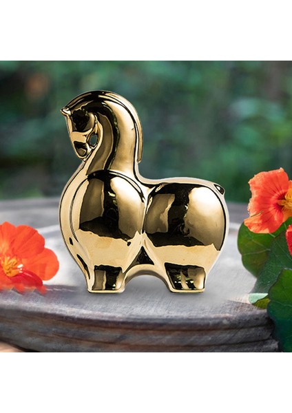 At Heykeli Heykelcik Hediyesi Masaüstü Masa Merkezi Kitaplık Altın Için Yaratıcı (Yurt Dışından) fırsatları