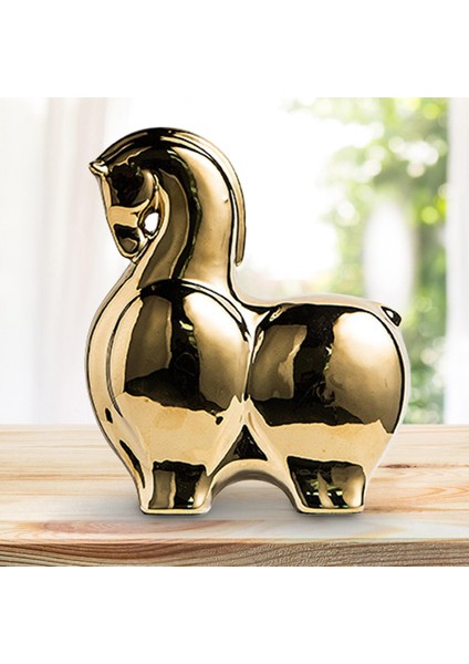 At Heykeli Heykelcik Hediyesi Masaüstü Masa Merkezi Kitaplık Altın Için Yaratıcı (Yurt Dışından) indirimleri