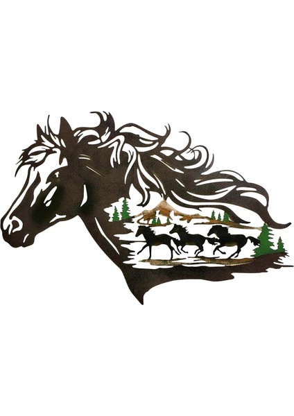 Metal Duvar Sanat Siluet Pub Yatak Odası Hayvan Duvar Heykel Dekor Sanat Eseri (Yurt Dışından) fiyatları