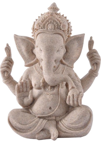 Fil Ganesha Heykel Tanrı Heykeli Oturan Feng Shui Dekorasyon Hediyesi (Yurt Dışından)