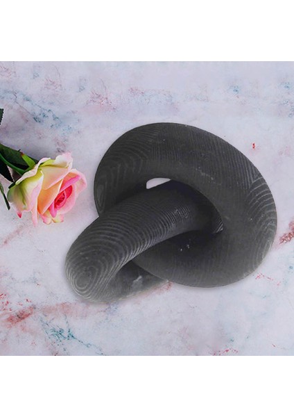 Ahşap Zincir Bağlantı Dekor Heykel Ahşap El Sanatları Oturma Odası Için Ahşap Düğüm Ev Siyah (Yurt Dışından) modelleri