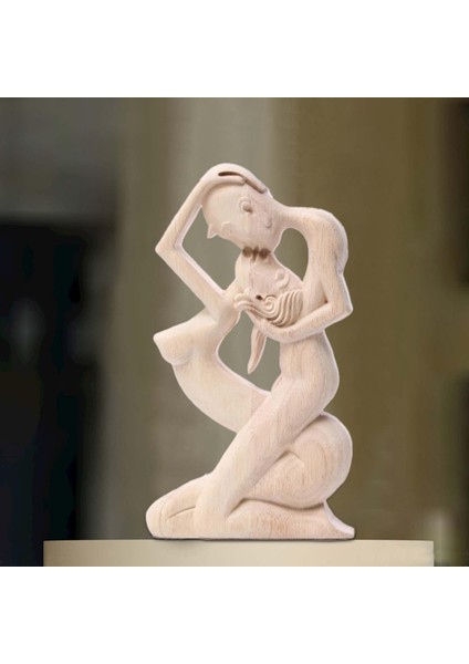 Ahşap Öpüşen Çift Heykel Süsleri Ev El Yapımı El Yapımı (Yurt Dışından) fiyatları