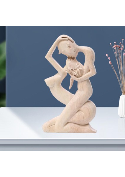 Ahşap Öpüşen Çift Heykel Süsleri Ev El Yapımı El Yapımı (Yurt Dışından) indirimleri
