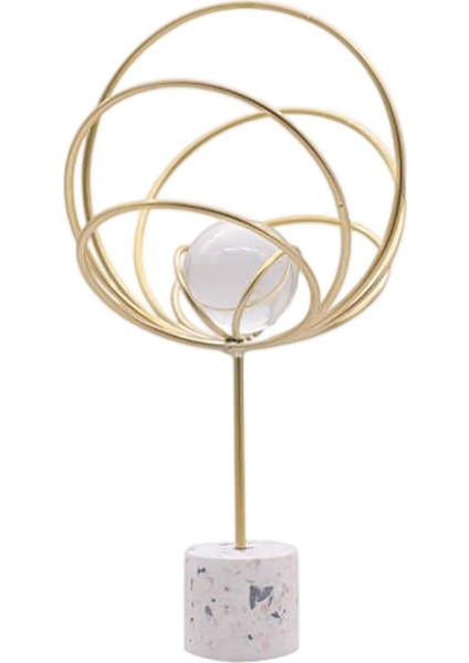 Nordic Demir Sanat Kristal Topu Süs Mutfak Oturma Odası Evi Beş Yüzükler Için Heykelcik (Yurt Dışından) fiyatları