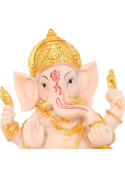 Ganesh Figurine Fil Heykeli Refah Reçine Ganesha Heykel Dekor Araba (Yurt Dışından)