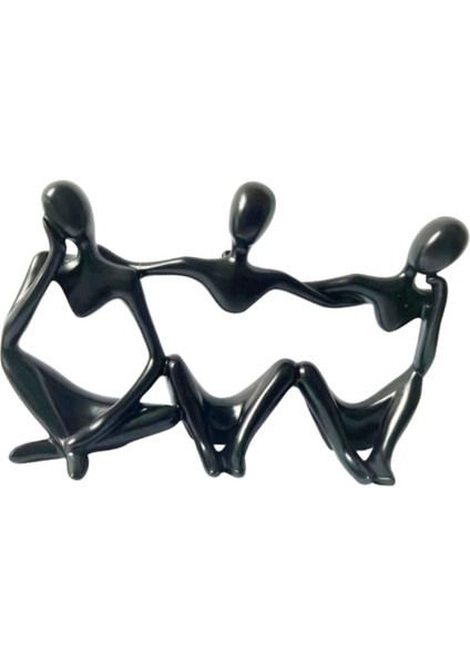 Thinker Reçine Heykelleri Koleksiyon Heykel El Sanatları Ofis Mağazası Süslemeleri Siyah (Yurt Dışından) fiyatları