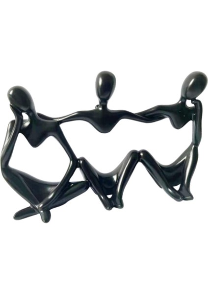 Thinker Reçine Heykelleri Koleksiyon Heykel El Sanatları Ofis Mağazası Süslemeleri Siyah (Yurt Dışından) modelleri