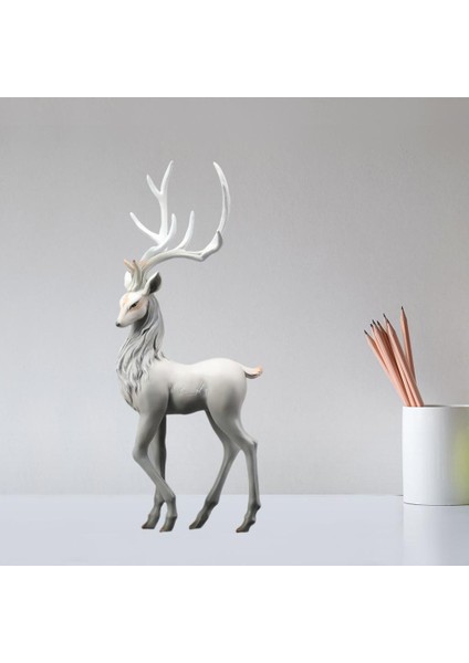 Yaratıcı Ren Geyiği Süsler Gri Dekorasyon Gri Duran Dekorasyon Gri (Yurt Dışından) indirimleri