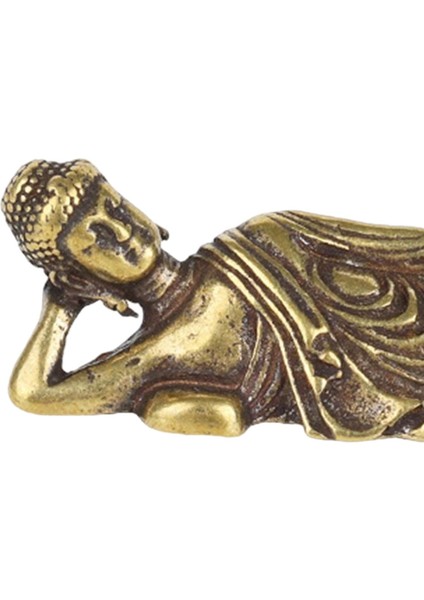 Retro Pirinç Uzanmış Buda Heykel Süs Hediyeleri Antika Kaplama Gösterisi (Yurt Dışından) fırsatları