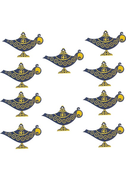 10 Parça Ahşap Süs Duvar Asılı Parti Kolye Müslüman G (Yurt Dışından)