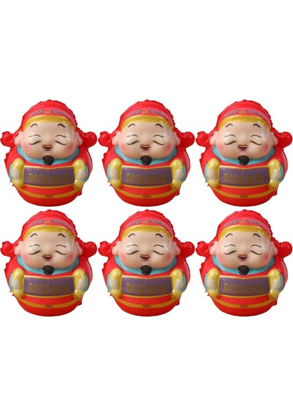 6pcs Ev Ofisi Için Geleneksel Şanslı Heykel Heykeli Süsleme Süslemesi (Yurt Dışından)