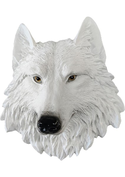 Yabani Duvar Asma Dekor Heykel Süs Duvar Sanat Süs Beyaz Kurt (Yurt Dışından) fiyatları