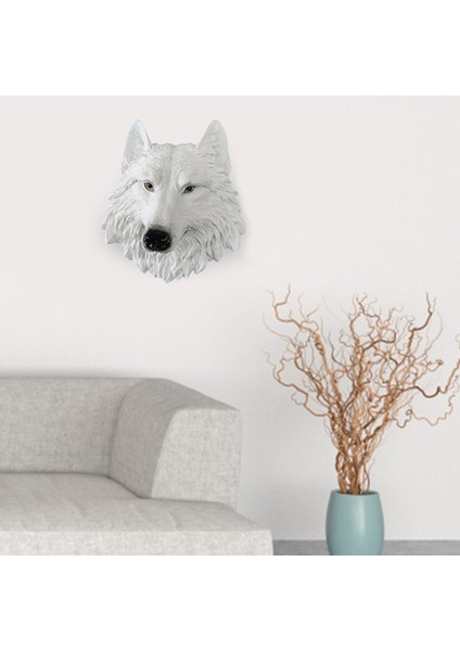 Yabani Duvar Asma Dekor Heykel Süs Duvar Sanat Süs Beyaz Kurt (Yurt Dışından) modelleri