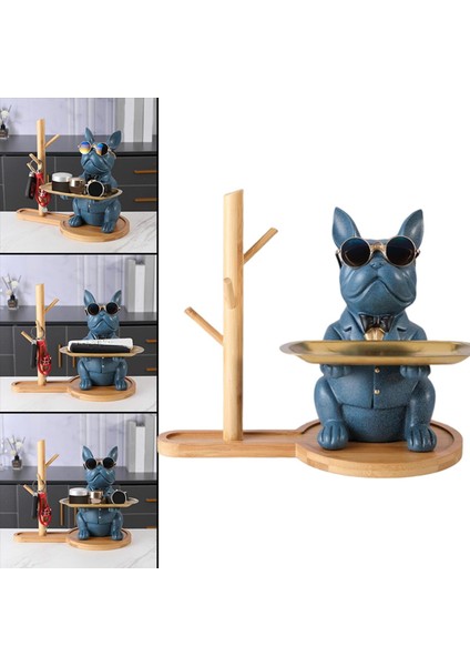 Şık Heykel Heykel Mücevher Anahtarları Tutucu Tepsisi Organizatör Dekor Hediye Mavi (Yurt Dışından) modelleri