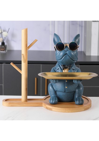 Şık Heykel Heykel Mücevher Anahtarları Tutucu Tepsisi Organizatör Dekor Hediye Mavi (Yurt Dışından) fırsatları