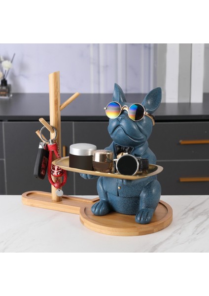 Şık Heykel Heykel Mücevher Anahtarları Tutucu Tepsisi Organizatör Dekor Hediye Mavi (Yurt Dışından) indirimleri