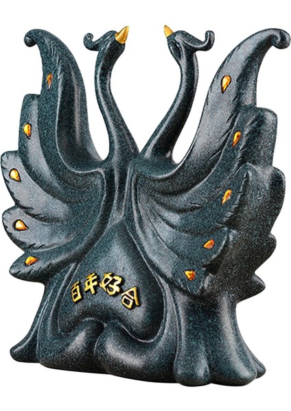 Swan Heykel Reçine Heykelcik Sanat Zanaat Heykeli Masaüstü Ev Oturma Odası Mavisi (Yurt Dışından)