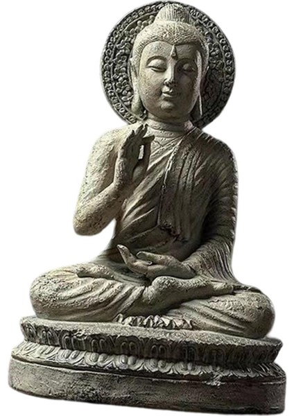 Kısa Taban ile Masa Dekor Süslemesi Için Meditasyon Buda Heykel Figürin Fengshui (Yurt Dışından)