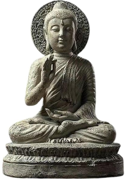 Kısa Taban ile Masa Dekor Süslemesi Için Meditasyon Buda Heykel Figürin Fengshui (Yurt Dışından)