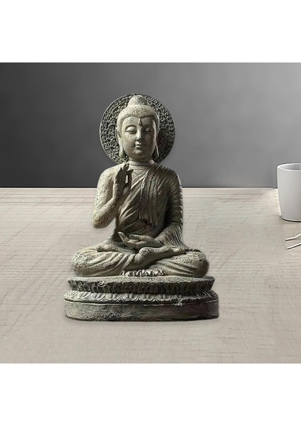 Kısa Taban ile Masa Dekor Süslemesi Için Meditasyon Buda Heykel Figürin Fengshui (Yurt Dışından)