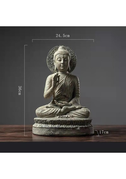 Kısa Taban ile Masa Dekor Süslemesi Için Meditasyon Buda Heykel Figürin Fengshui (Yurt Dışından)