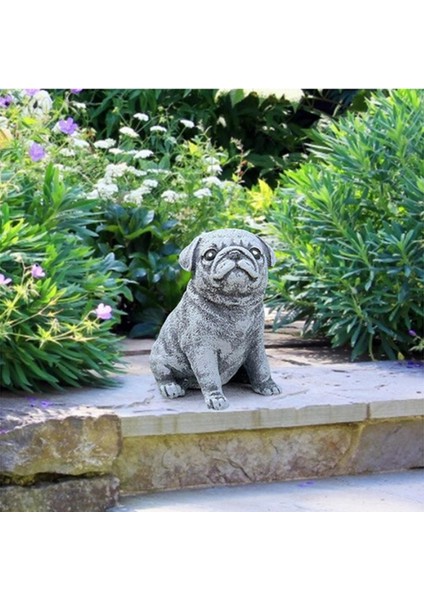 Sevimli Köpek Heykel Reçine Çim Heykel Çocuklar Için Yetişkin Ev Komik Köpek (Yurt Dışından)