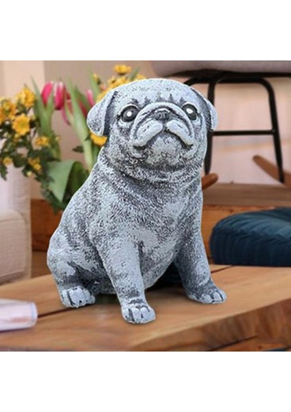 Sevimli Köpek Heykel Reçine Çim Heykel Çocuklar Için Yetişkin Ev Komik Köpek (Yurt Dışından)