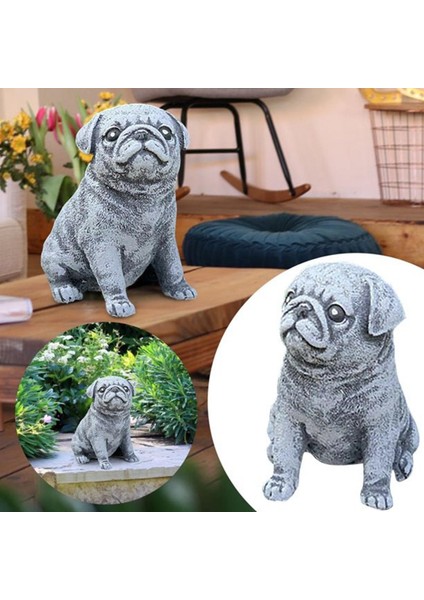 Sevimli Köpek Heykel Reçine Çim Heykel Çocuklar Için Yetişkin Ev Komik Köpek (Yurt Dışından)