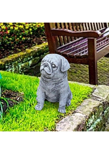 Sevimli Köpek Heykel Reçine Çim Heykel Çocuklar Için Yetişkin Ev Komik Köpek (Yurt Dışından)
