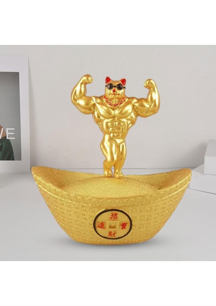 Kirin Arm Lucky Cat Heykel Oturma Odası Dükkanlar Için Dekorasyon Dekorasyonu (Yurt Dışından) indirimleri