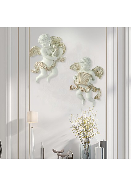 2pcs Ngel Heykel Figürinler Cherub Duvar Heykel Kanatları Dekor Için Dekoratif (Yurt Dışından) indirimleri