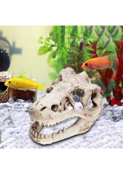 Reçine Akvaryum Dinozor Kafatası Dekoru Süs Pet Pet Sürüngen Evi Peyzajı (Yurt Dışından) fiyatları