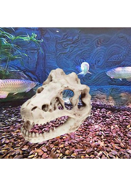 Reçine Akvaryum Dinozor Kafatası Dekoru Süs Pet Pet Sürüngen Evi Peyzajı (Yurt Dışından) indirimleri