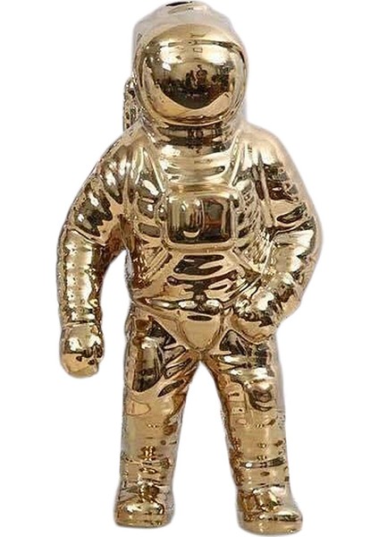 Seramik Astronot Aksiyon Figürü Heykel Heykel Heykel Uzaylı Çocuklar Altın (Yurt Dışından)