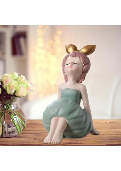 Sevimli Kız Heykel Heykel Heykel Reçine Sanat Parti Noel Dekor D 9.3x6.5cm (Yurt Dışından) modelleri