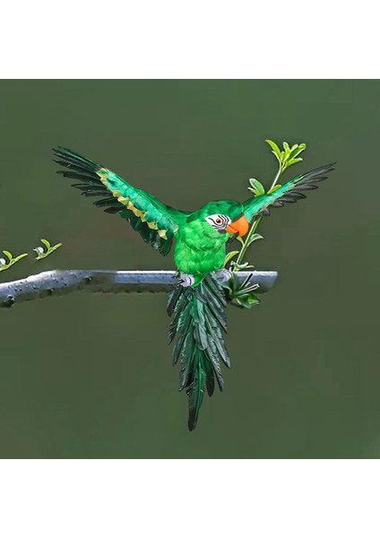 Hayata Benzeyen Yapay Kuş Tüylü Papağan Figürin Ev Bahçe Dekor Yeşil (Yurt Dışından) indirimleri