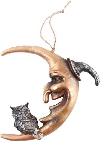 Moon Dreamer Skull Reaper Reçine Heykelcik Asılı Cadılar Bayramı Dekoru (Yurt Dışından)