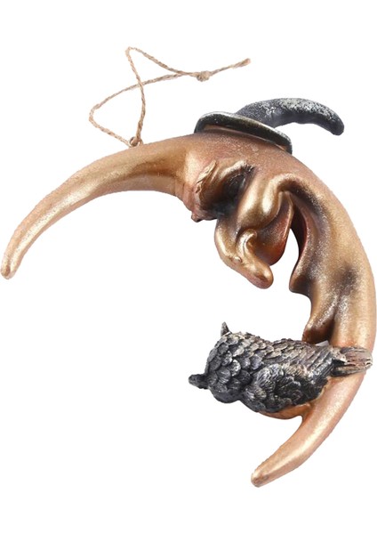 Moon Dreamer Skull Reaper Reçine Heykelcik Asılı Cadılar Bayramı Dekoru (Yurt Dışından) fiyatları