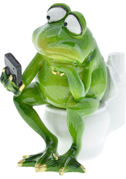 Komik Banyo Kurbağa Heykeli Hayvan Heykeli Ev Ofis Yard El Sanatları Dekor 5.31X 4.72 Inç (Yurt Dışından) fiyatları