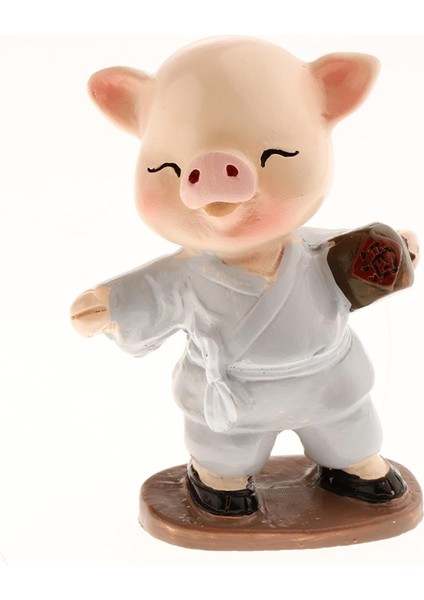 4pcs Reçine Domuzlar Mikro Peyzaj Minyatür Figürinler Araba Gösterge Tablosu Masaüstü (Yurt Dışından)