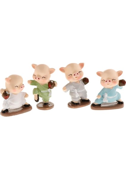 4pcs Reçine Domuzlar Mikro Peyzaj Minyatür Figürinler Araba Gösterge Tablosu Masaüstü (Yurt Dışından) fiyatları