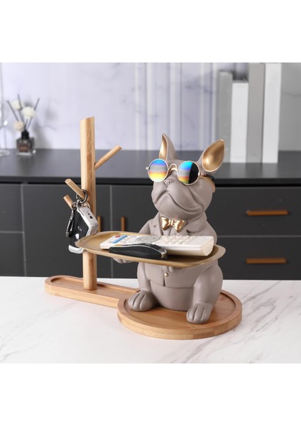 Şık Heykel Heykel Mücevher Anahtarları Tutucu Tepsisi Organizatör Dekor Hediye Gri (Yurt Dışından) fiyatları